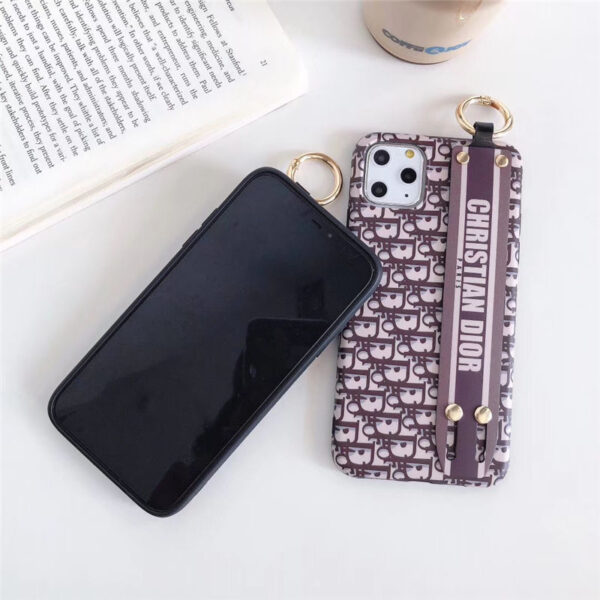 dior スマホケース ベルト 付き iphone13proケース お揃い ディオール風 iphone12/11pro max tpuカバー 海外 セレブ 愛用 iphonex/10s ケース 上品 安い - 画像 (4)