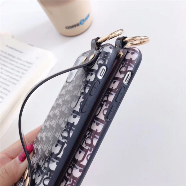 dior スマホケース ベルト 付き iphone13proケース お揃い ディオール風 iphone12/11pro max tpuカバー 海外 セレブ 愛用 iphonex/10s ケース 上品 安い - 画像 (6)