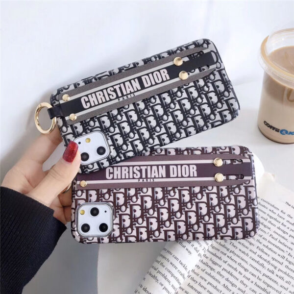 dior スマホケース ベルト 付き iphone13proケース お揃い ディオール風 iphone12/11pro max tpuカバー 海外 セレブ 愛用 iphonex/10s ケース 上品 安い - 画像 (2)