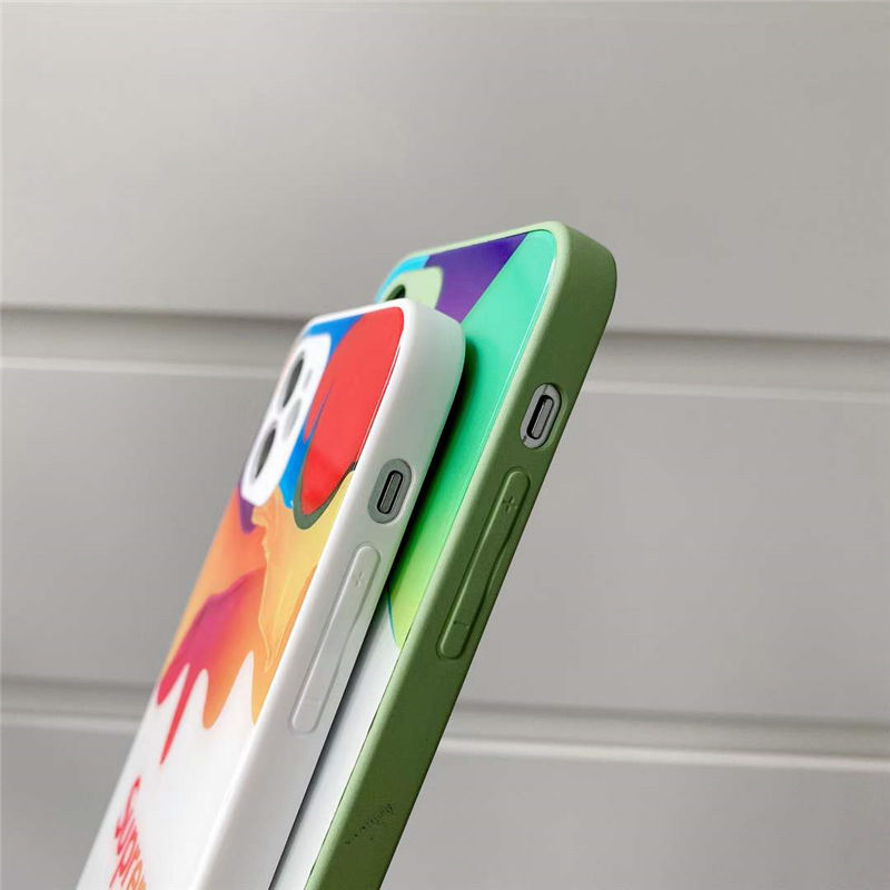 ナイキ スマホケース ガラス supreme iphone13/12mini ケース カラフル ペア アイフォン12/11pro max/xs ガラスカバー ブランドコピー スマホケースx/se2 激安