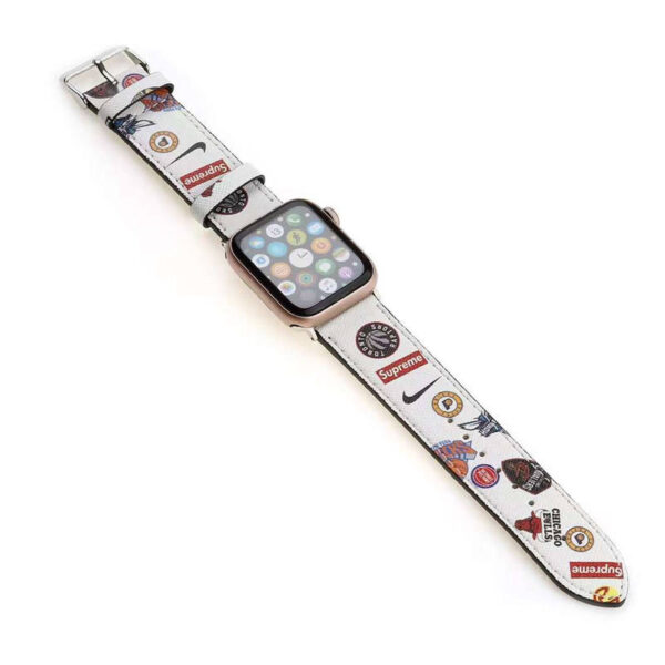 アップル ウォッチ バンド シュプリーム apple watch ベルト ブランド 革 38mm 42mm nike 腕時計 革 ベルト 交換 Apple watch3/4/5/se かっこいい おしゃれ