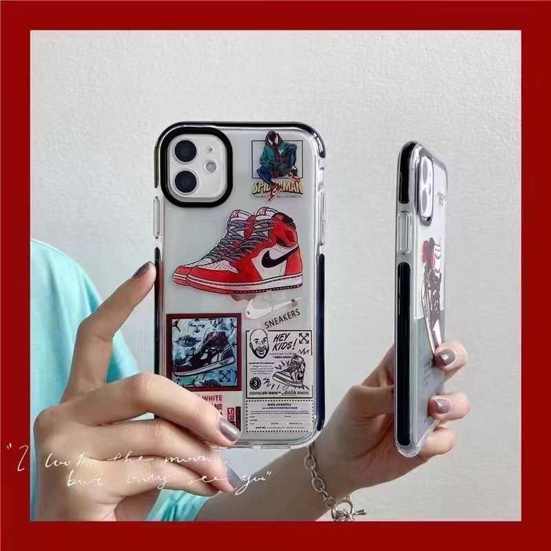 ナイキ iphone13 クリアケース おすすめ iphone12pro max/12ケース かっこいい ペア nike スマホケース11pro 海外 iphonex/xs max 透明カバー スニーカー柄
