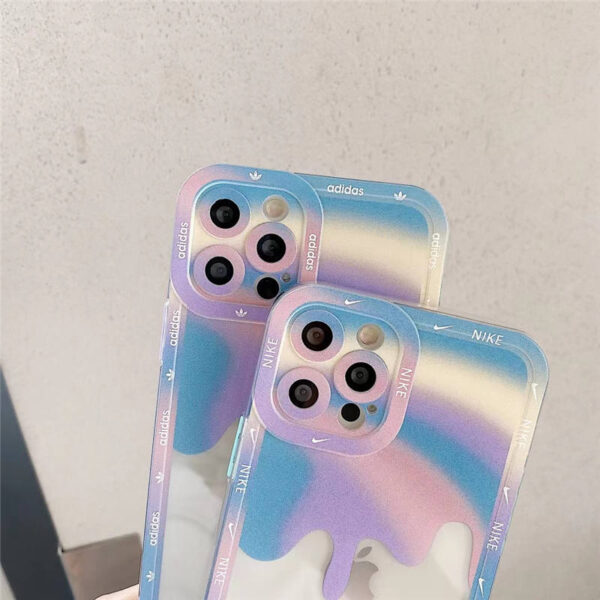 iphone クリア ケース おしゃれ Nike iphone12/12pro maxケース 虹色 アディダス スマホケース 11pro 女子 高校生 人気 iphonex/xr 透明カバー おすすめ 丈夫