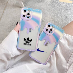 iphone クリア ケース おしゃれ Nike iphone12/12pro maxケース 虹色 アディダス スマホケース 11pro 女子 高校生 人気 iphonex/xr 透明カバー おすすめ 丈夫