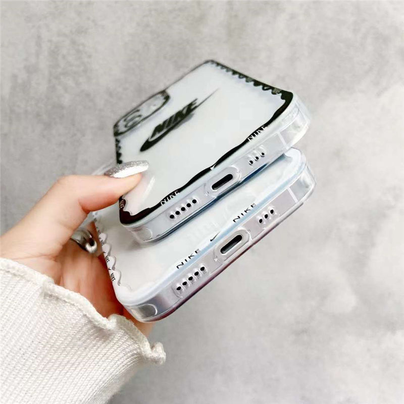 iphone13pro max スマホケース 透明 かわいい nike iphone12/12プロ ケース ペア 韓国 アイフォン11/10r/xs max クリアカバー ナイキパロディ 安い