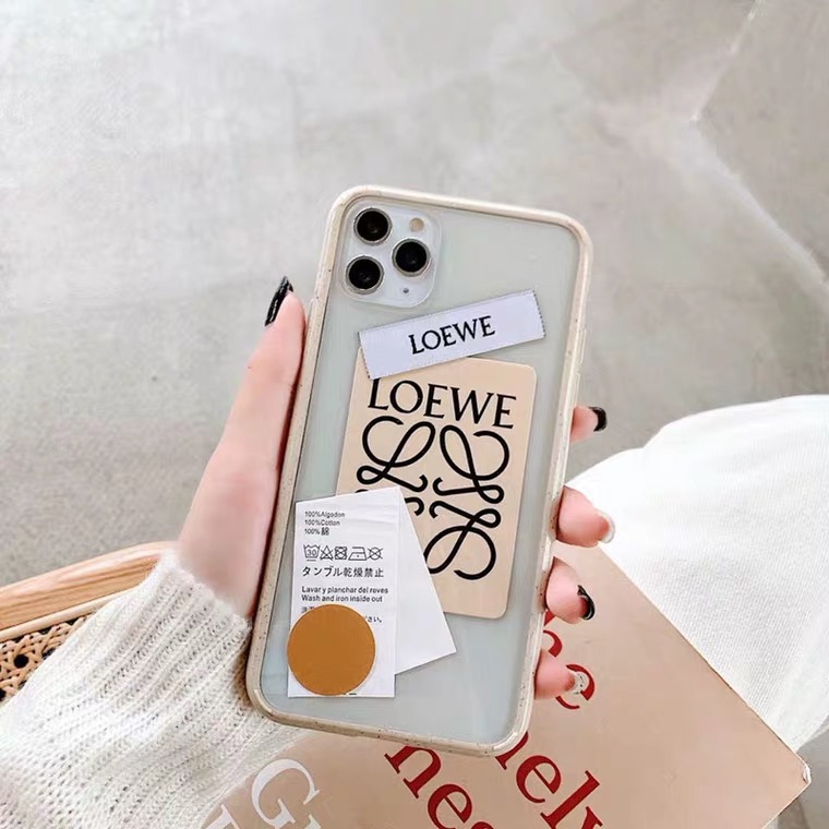 ロエベ iphone13/13proケース 挟む LOEWE iphone12pro max クリア ケース アレンジ アイフォン11pro max/11proケース ステッカー 韓国 iphonexs max/xr/8plus 携帯ケース 人気 女子 - hanakocase