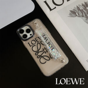 loewe スマホケース 韓国 透明 ロエベ iphone14/14pro max ケース ベルト アイフォン13/12pro クリアカバー 女子 高生