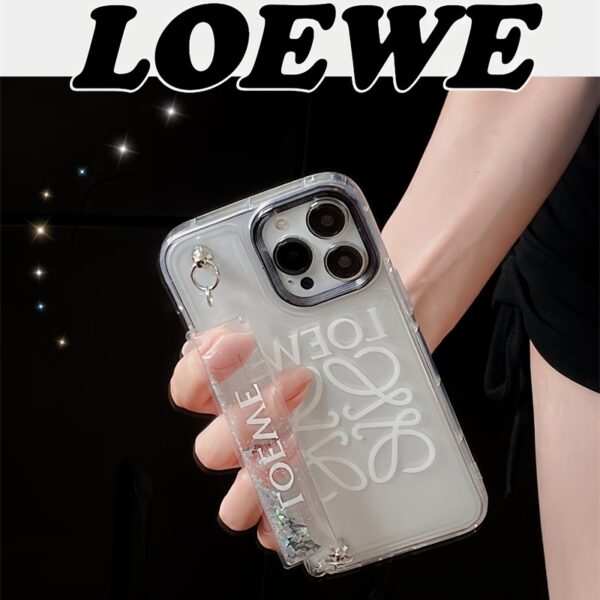 loewe スマホケース 韓国 透明 ロエベ iphone14/14pro max ケース ベルト アイフォン13/12pro クリアカバー 女子 高生