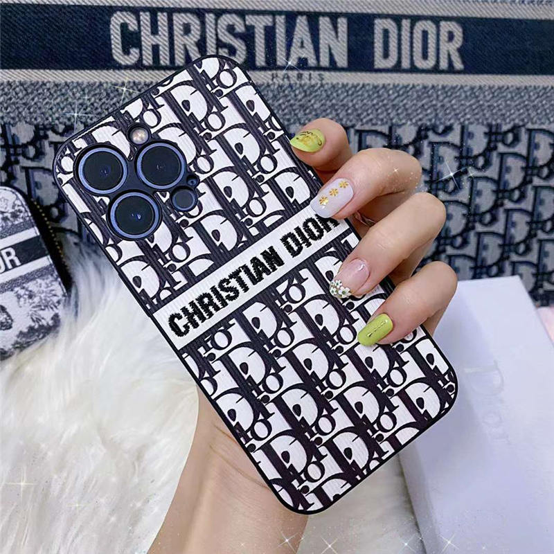 iphone16/16promax スマホケース 刺繍風 dior アイフォン15/14 ケース 