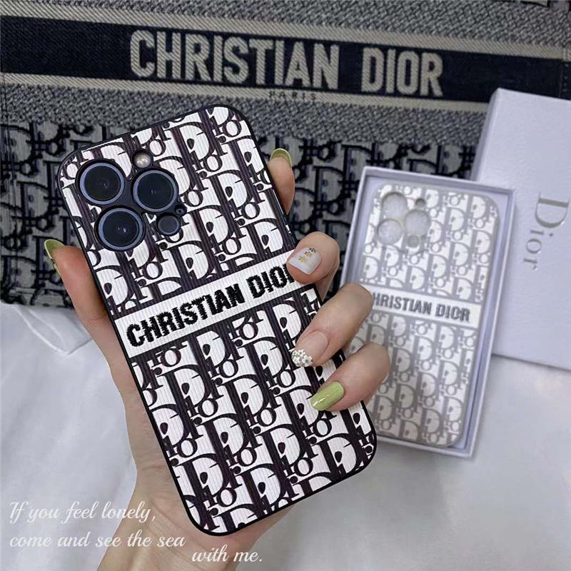 iphone15pro max スマホケース 刺繍風 dior アイフォン13/12 ケース 
