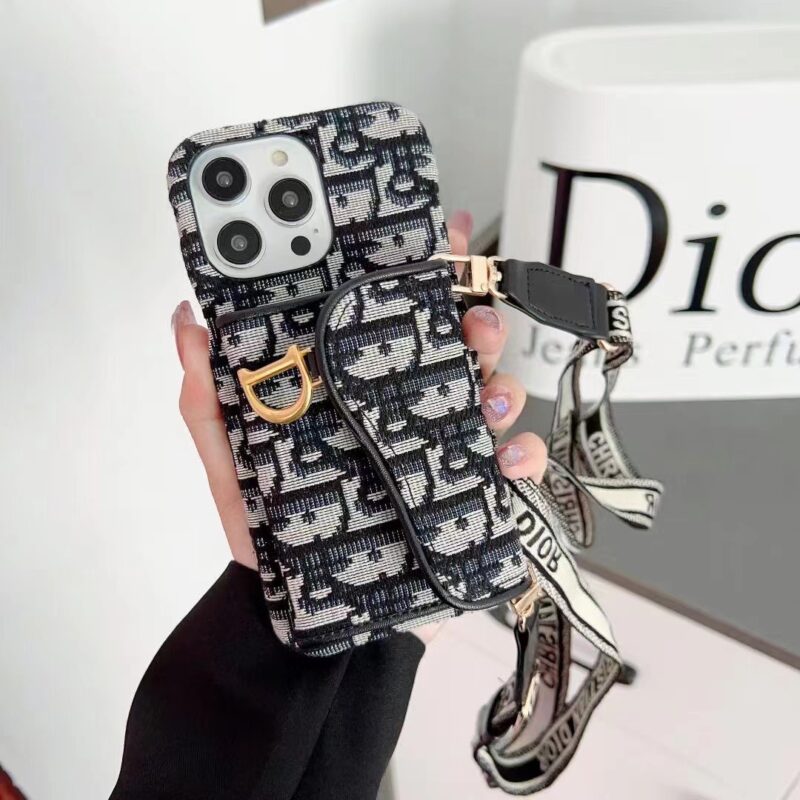 iphone15 ショルダー ケース ブランド dior アイフォン14pro/13proケース パロディ iphone14 ケース カード 収納 背面 iphone12/12promax ケース 大人女子