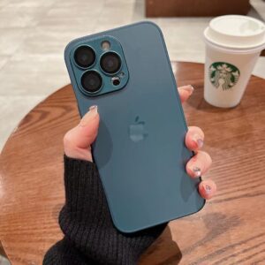 アップル ロゴ iphone15/15pro ガラスケース カメラフィルム付き iphone14pro max ケース 指紋防止 滑る 対策 海外 セレブ 愛用 アイフォン13/12proケース インスタ映え