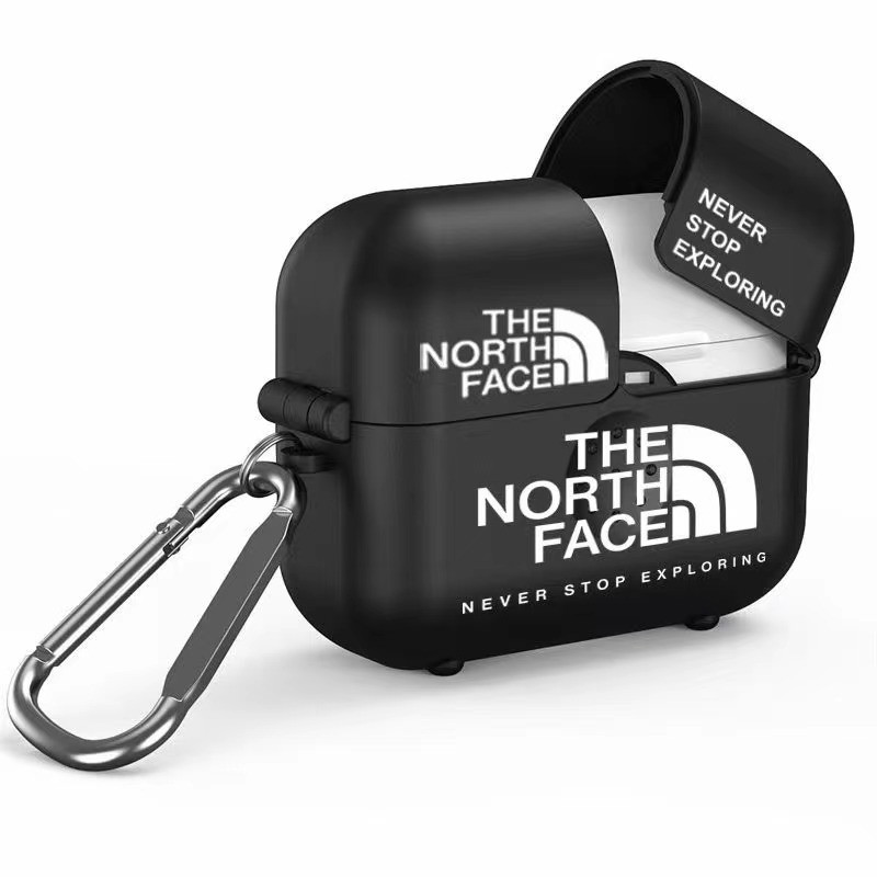 airpods pro ケース ノース フェイス airpods 3 ケース おしゃれ north face エアポッツ ケース ブランド airpods1/2 ケース カラビナ付き