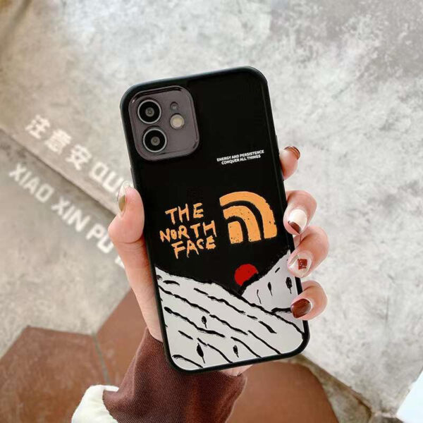 ノース フェイス iphone13 ケース 流行り iphone12pro/12/11 携帯カバー おしゃれ インスタ north face エアーポッズケース ブランド 山 桜 airpods pro ケース カラビナ付き