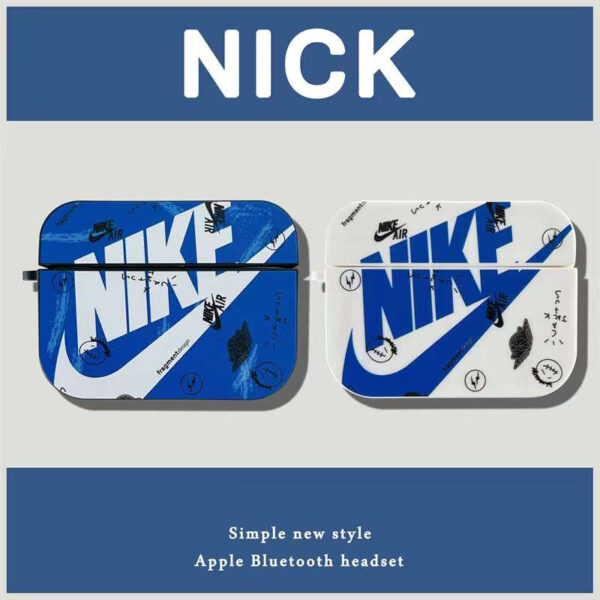 airpods第3世代 エアーポッズ3 ケース ナイキx藤原ヒロシ airpods TPUケース 耐 衝撃 nike風 イヤホンケース エアー ポッズ プロ 充電 カラビナ付き