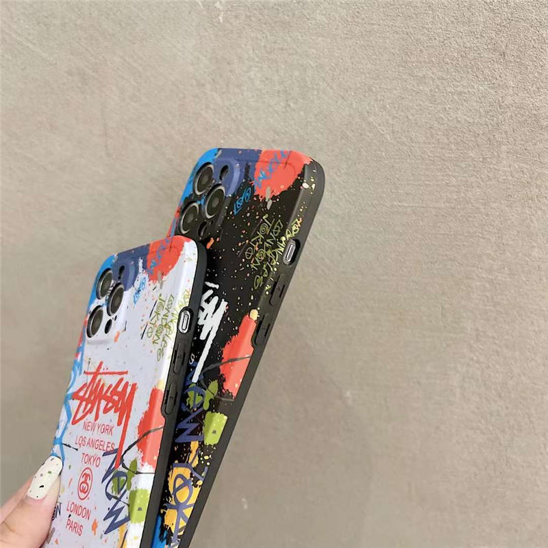 ステューシー スマホケース Iphone13 落書き風 Stussyコピー Iphone12 11ケース カラフル 高校生