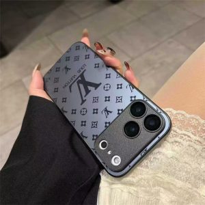 iphone17/17pro/16pro/16promax ケース ルイ ヴィトン モノグラム iphone15/15pro maxケース カメラ保護 ガラス iphone14pro/13 ケース おしゃれ vuitton風 iphone14promax/12pro ケース ペア ブランド