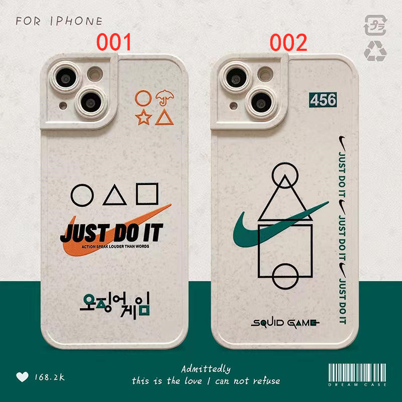 iphone13/13pro ケース イカゲーム ナイキ iphone12pro max/11/11pro 保護カバー 韓国 流行り Squid Game アイフォンケースxs/xr 個性的 インスタ映え