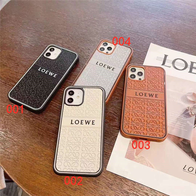 loewe風 iphone13pro/12/11 スマホケース ロエベ 人気 iphone13/12プロ ケース エンボス加工 ブランド柄 アイフォン11pro maxケース ペアルック オススメ