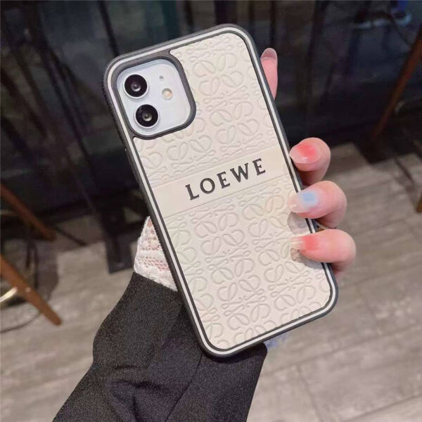 loewe風 iphone13pro/12/11 スマホケース ロエベ 人気 iphone13/12プロ ケース エンボス加工 ブランド柄 アイフォン11pro maxケース ペアルック オススメ