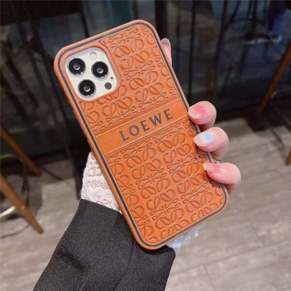loewe風 iphone13pro/12/11 スマホケース ロエベ 人気 iphone13/12プロ ケース エンボス加工 ブランド柄 アイフォン11pro maxケース ペアルック オススメ