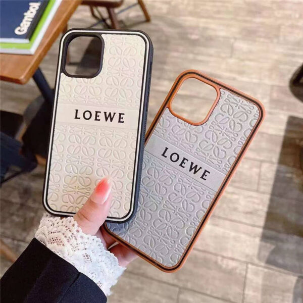 loewe風 iphone13pro/12/11 スマホケース ロエベ 人気 iphone13/12プロ ケース エンボス加工 ブランド柄 アイフォン11pro maxケース ペアルック オススメ