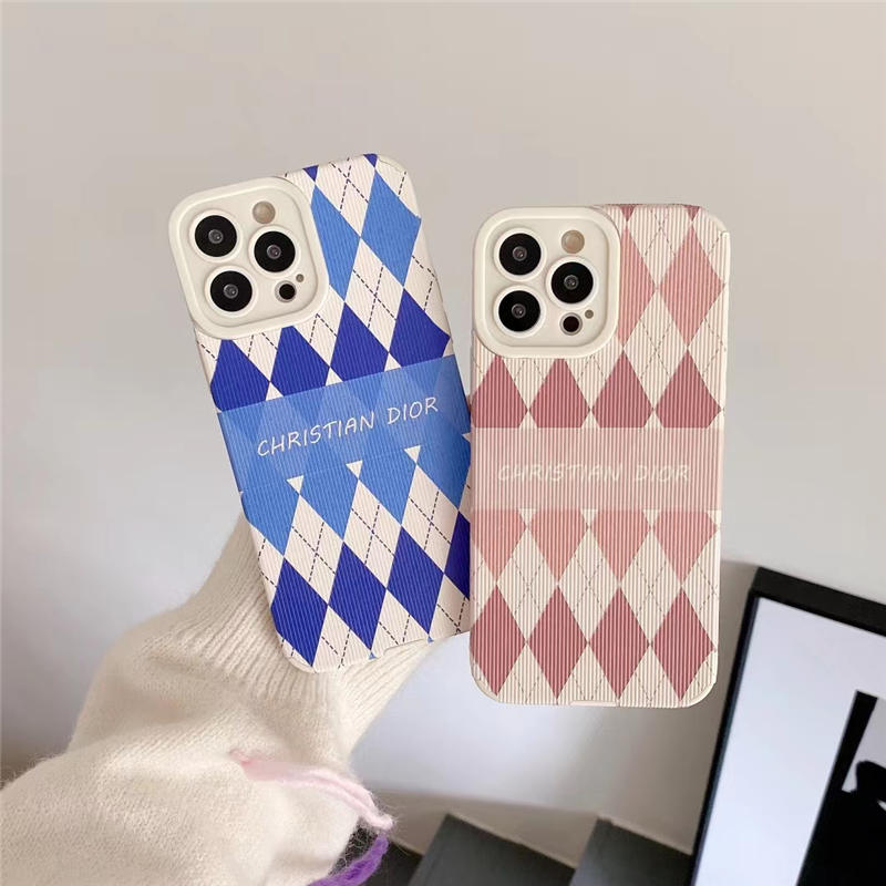 ディオール iphone13/13pro ケース 菱紋 dior風 iphone12ミニケース 頑丈 可愛い アイフォン11/11pro max カバー ピンク ブルー アイフォンケースxs/xs max カップル おすすめ