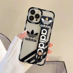 iphoneケース バンド付き クリア adidas iphone13pro max/13ケース スタンド機能 iphone12/12pro カバー インスタ おしゃれ アイフォンx/xs/11プロケース おすすめ 丈夫