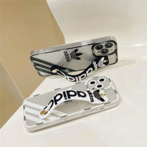 iphoneケース バンド付き クリア adidas iphone13pro max/13ケース スタンド機能 iphone12/12pro カバー インスタ おしゃれ アイフォンx/xs/11プロケース おすすめ 丈夫