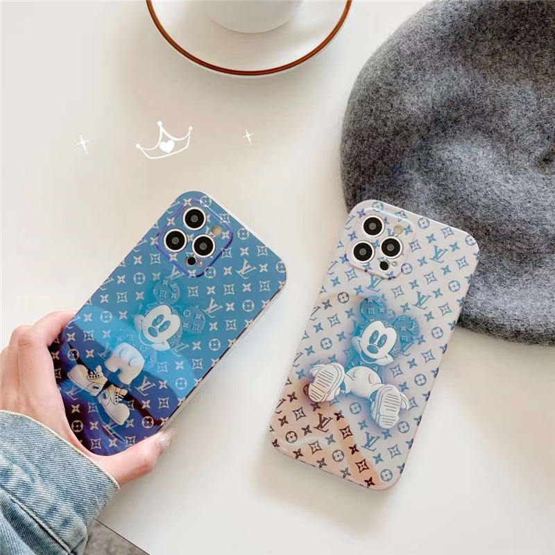 iphone13 ケース キャラクター ルイヴィトン ミッキー iphone12pro/12promax ケース 光沢 スマホケース 13pro おもしろ かわいい iphonexs max ケース カップル