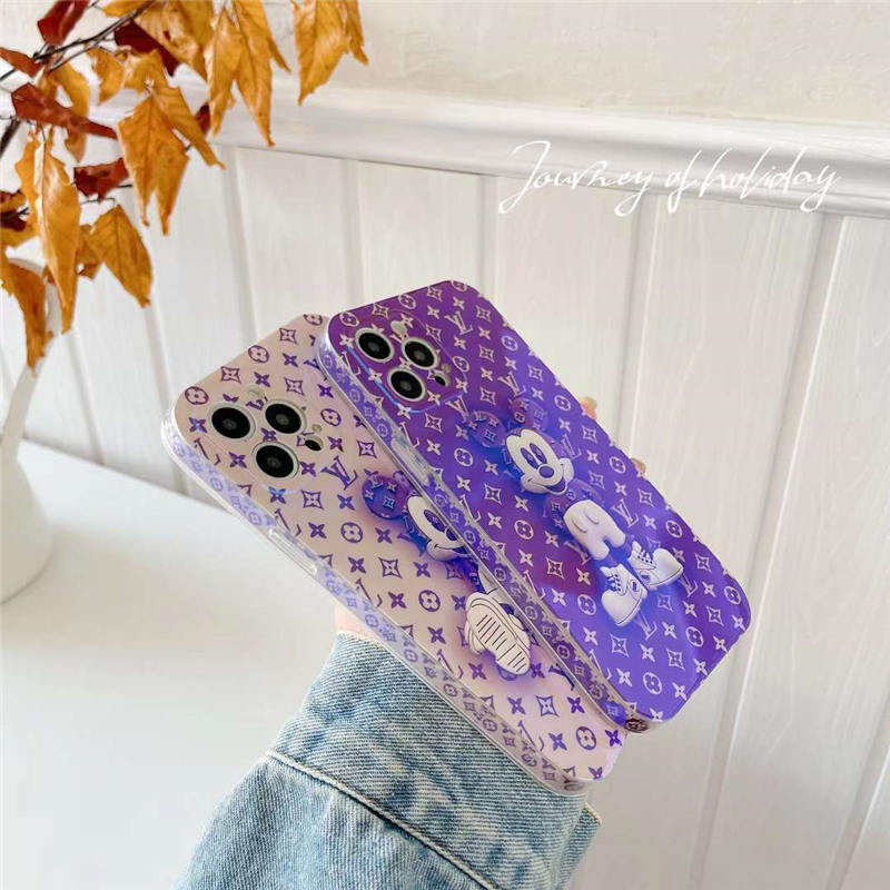 iphone13 ケース キャラクター ルイヴィトン ミッキー iphone12pro/12promax ケース 光沢 スマホケース 13pro おもしろ かわいい iphonexs max ケース カップル