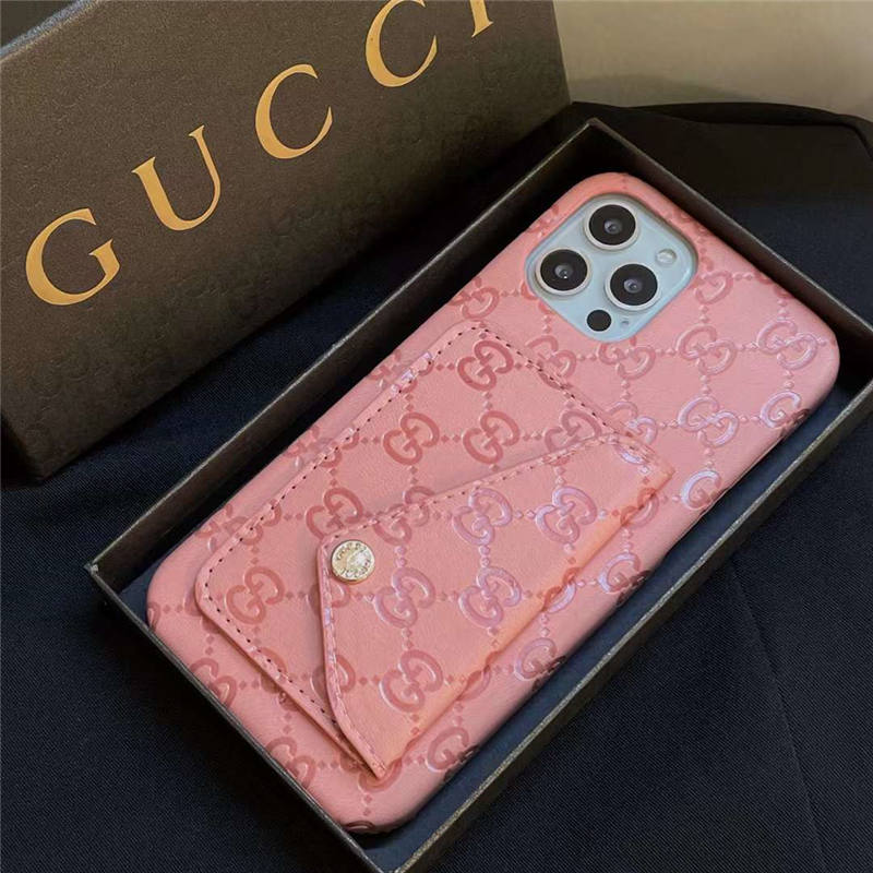 iphone16/16pro/15pro max/15プロケース 背面収納 gucci風 iphonese 第 