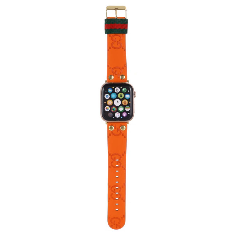 アップル ウォッチ バンド グッチ 38mm/42mm/44mm/49mm apple watch バンド おしゃれ gucci風 時計バンド 交換 革ベルト スマート ウォッチ 替え ベルト リベット付き