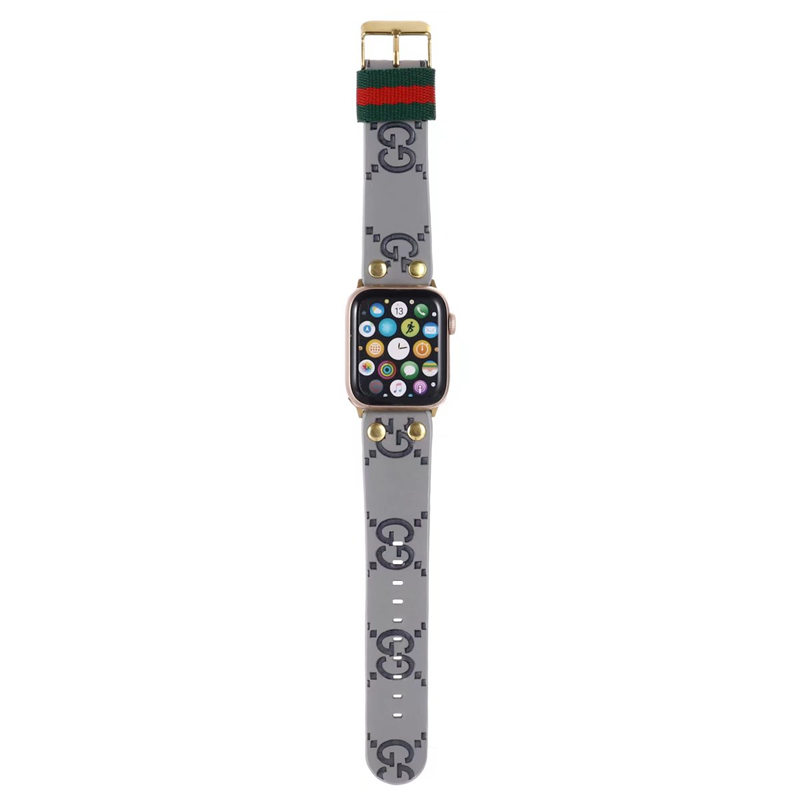 アップル ウォッチ バンド グッチ 38mm/42mm/44mm/49mm apple watch バンド おしゃれ gucci風 時計バンド 交換 革ベルト スマート ウォッチ 替え ベルト リベット付き