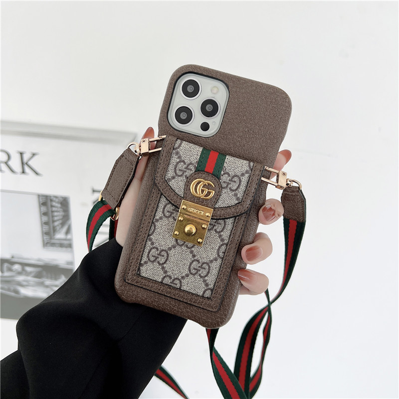 グッチ風 スマホケース ic カード 背面 iphone13pro/13promax ケース