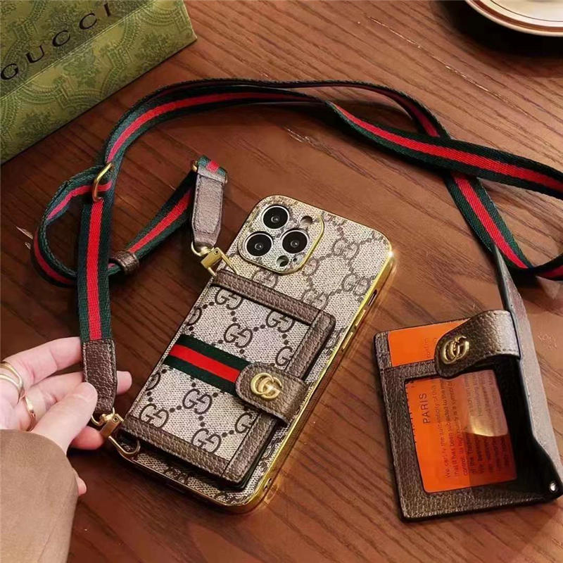 gucci風 iphone16/16pro/15/15pro ショルダー ケース ブランド メンズ 