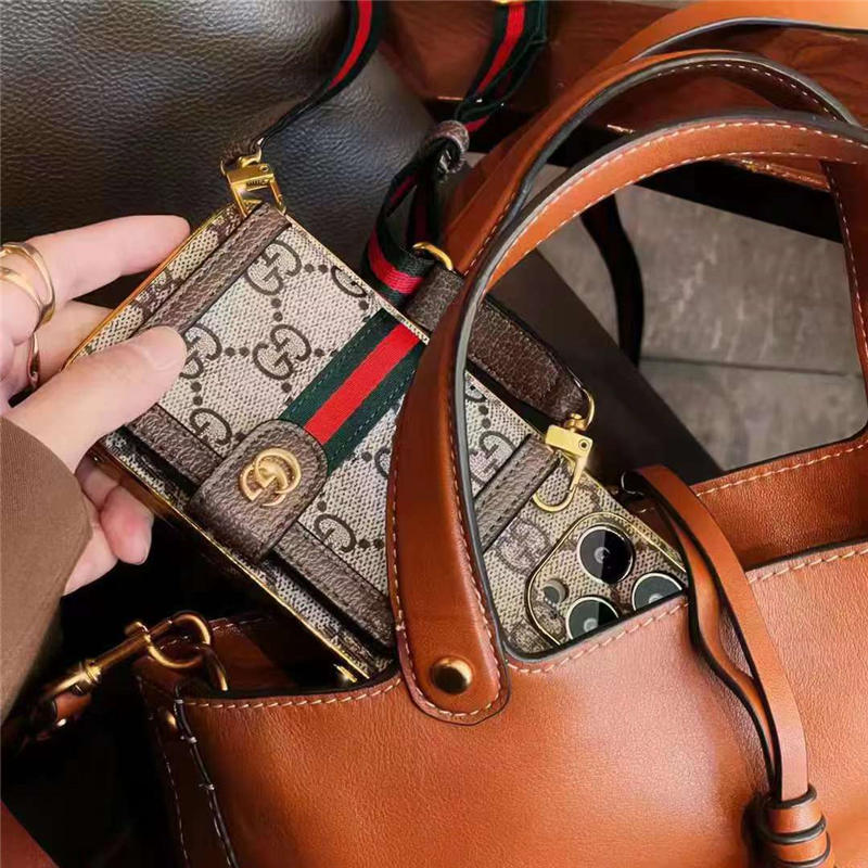 gucci風 iphone16/16pro/15/15pro ショルダー ケース ブランド メンズ 