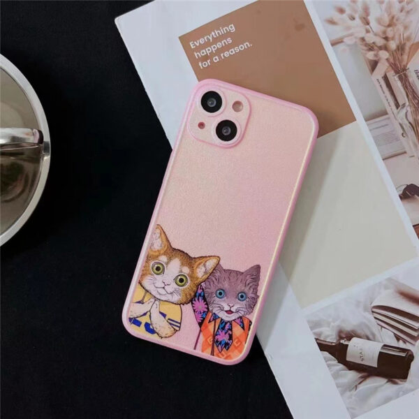 iphone13/13pro ケース グッチ猫 iphone12 ピンクケース かわいい gucci風 iphone11/11pro max ケース おもしろ iphoneテンアール/xs ケース 大学生 女子