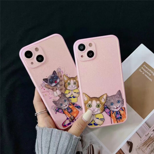 iphone13/13pro ケース グッチ猫 iphone12 ピンクケース かわいい gucci風 iphone11/11pro max ケース おもしろ iphoneテンアール/xs ケース 大学生 女子