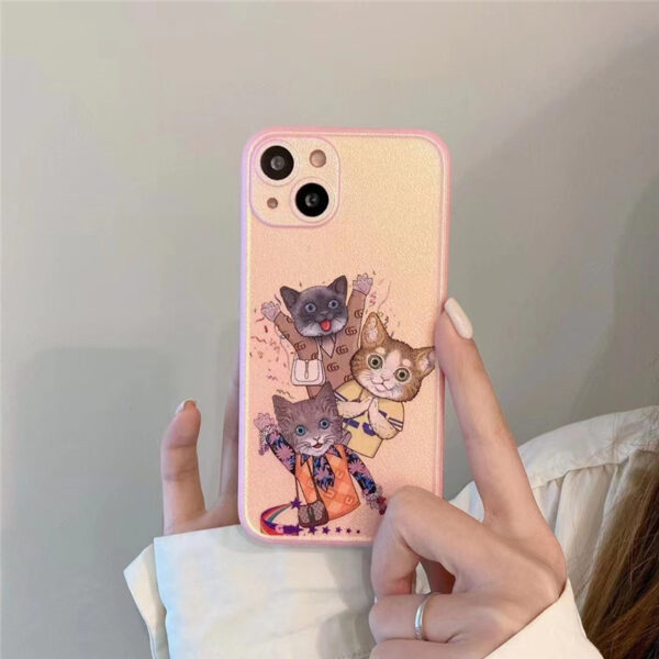 iphone13/13pro ケース グッチ猫 iphone12 ピンクケース かわいい gucci風 iphone11/11pro max ケース おもしろ iphoneテンアール/xs ケース 大学生 女子