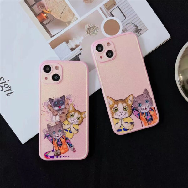 iphone13/13pro ケース グッチ猫 iphone12 ピンクケース かわいい gucci風 iphone11/11pro max ケース おもしろ iphoneテンアール/xs ケース 大学生 女子