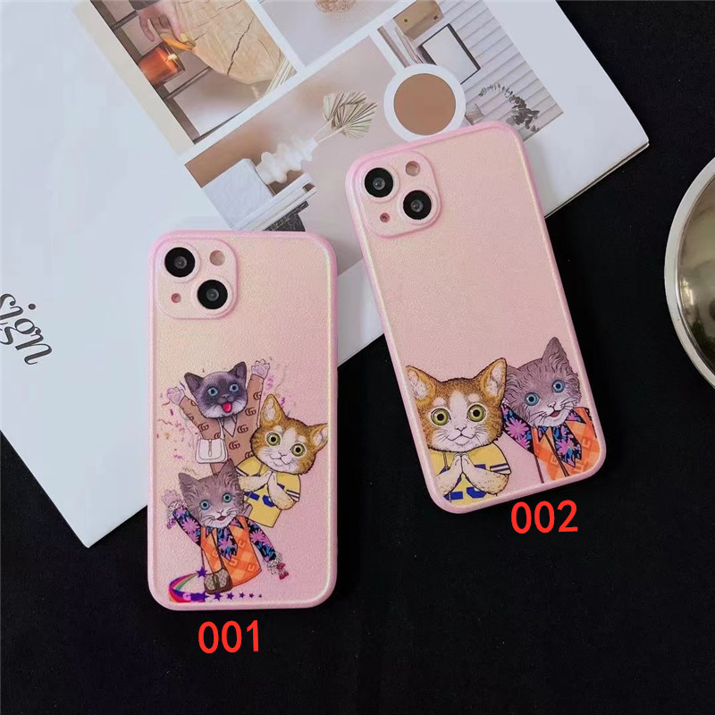 iphone13/13pro ケース グッチ猫 iphone12 ピンクケース かわいい gucci風 iphone11/11pro max ケース おもしろ iphoneテンアール/xs ケース 大学生 女子