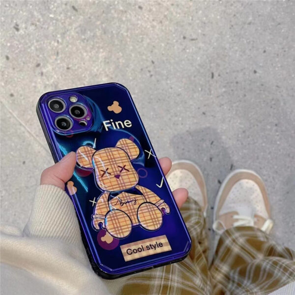 iphoneケース バーバリー クマ iphone13pro/13pro maxケース カッコイイ 光沢 iphone12/11 ソフトケース 耐衝撃 burberry アイフォンケースx/xr おしゃれ 韓国