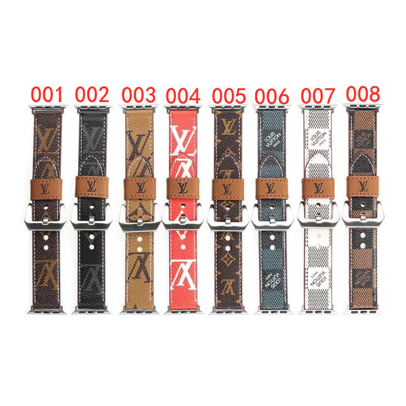 アップル ウォッチ 革 ベルト ブランド VUITTON apple watch 6/7/se 