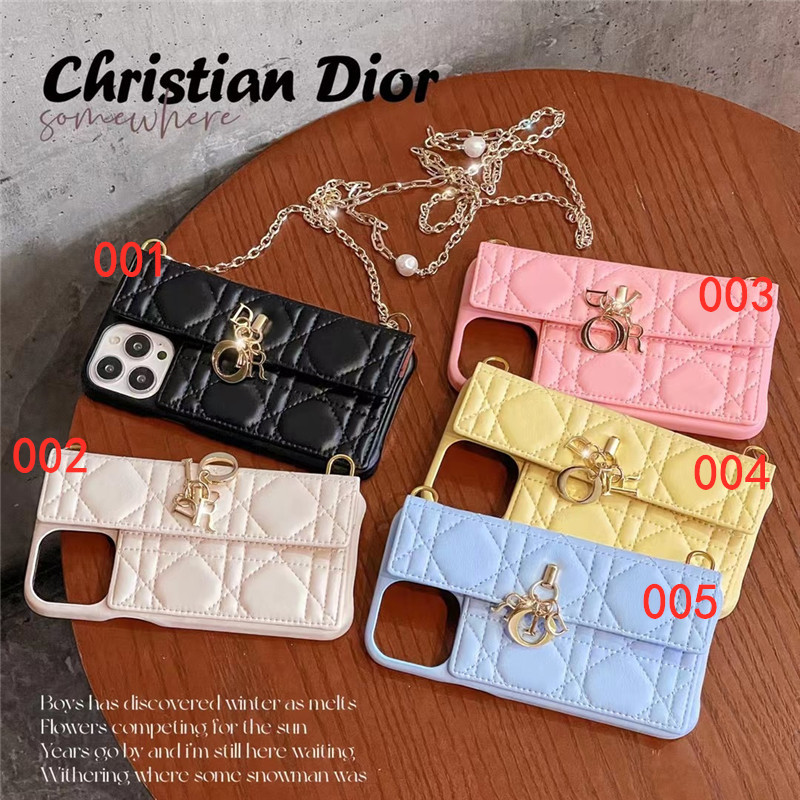 dior iphone13pro ショルダー ケース 女性向け ディオール風 iphone13/13pro max ケースカード 収納 韓国 iphone12/12pro/11 スマホケース 革 かわいい