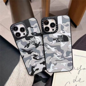 iphone15promax ケース ノース フェイス iphone14pro max/13/13pro シリコン ケース 迷彩柄 iphone14proケース ブランド メンズ casetify スマホケース11 お揃い