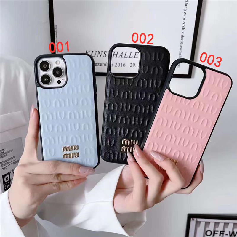 miumiu iphone16/16proケース 15 革 ミュウミュウ iphone14pro/14pro  