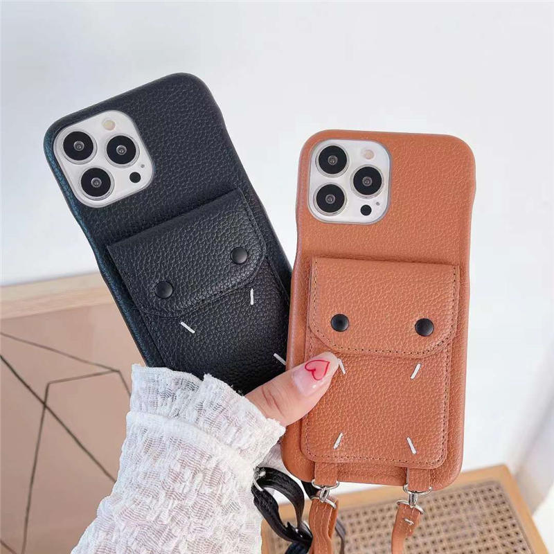 マルジェラ iphone14/14pro ショルダー ケース レザー iphone13pro/12  