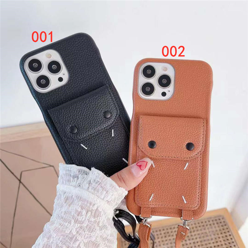 マルジェラ iphone14/14pro ショルダー ケース レザー iphone13pro/12  