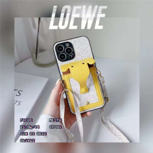 ロエベ iphone ケース 象 loewe iphone13 ショルダー ケース ブランド 偽物 iphone13pro/12/12promax ケース カード収納 かわいい
